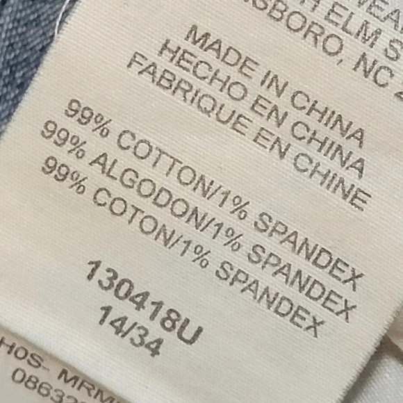 Riders by Lee Womens Boot Cut Jeans High Rise Stretch No Gap Denim Bootcut 14/34 - Picture 5 of 5